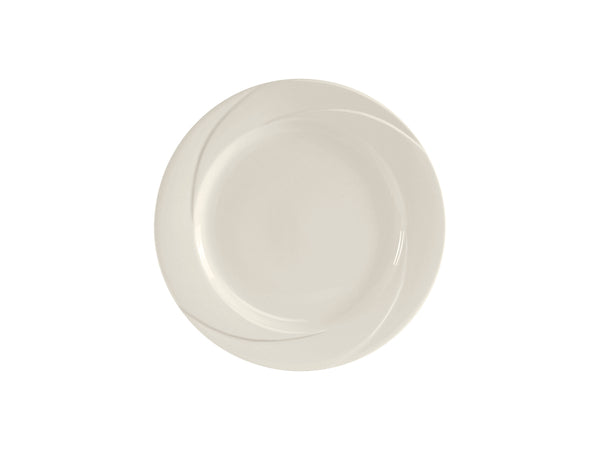 Tuxton Round Plate 6 ¼" San Marino Pearl White Embossed