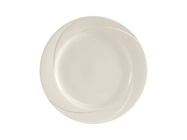 Tuxton Round Plate 8 ⅛" San Marino Pearl White Embossed