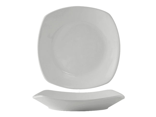 Tuxton Square Pasta Coupe Plate 10 ½" White