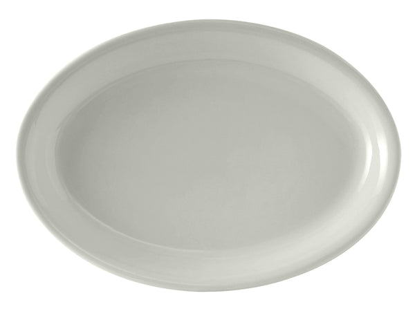 Tuxton Oval Coupe Platter Platter 15 ⅝" White