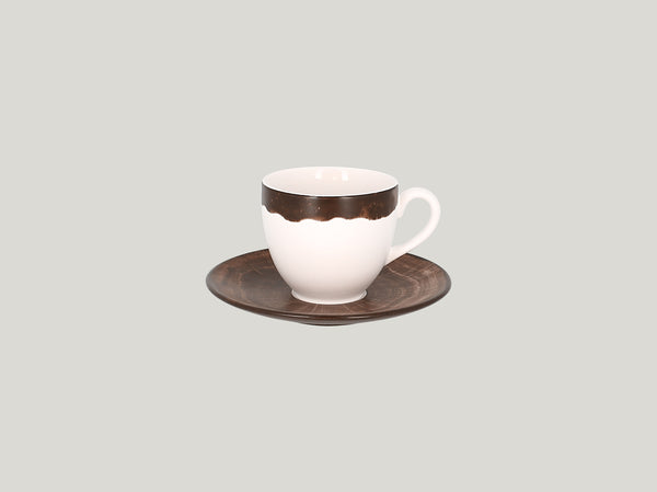 SAUCER FOR COFFEE CUP WDCLCU28, 6.7"D, OAK BROWN_0