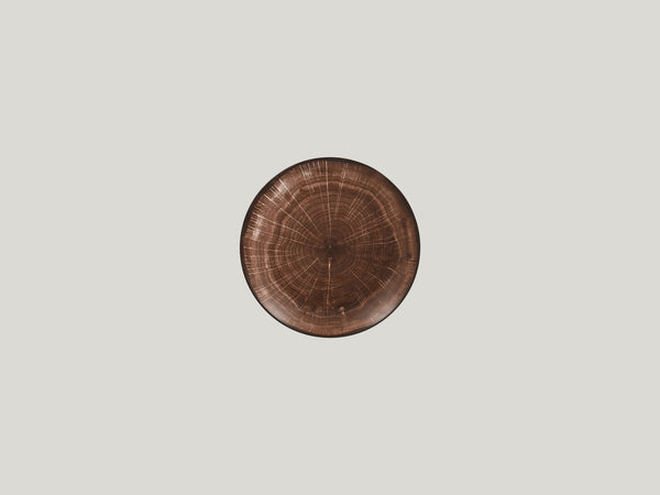 FLAT COUPE PLATE, 5.9"D, OAK BROWN_0