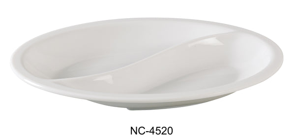 Yanco Compartment Collection Melamine 10" X 6 3/4" OVAL COMPARTMENT