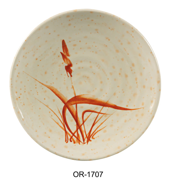 Yanco Orchis Melamine 7 1/2" ROUND PLATE GOLD ORCHIS