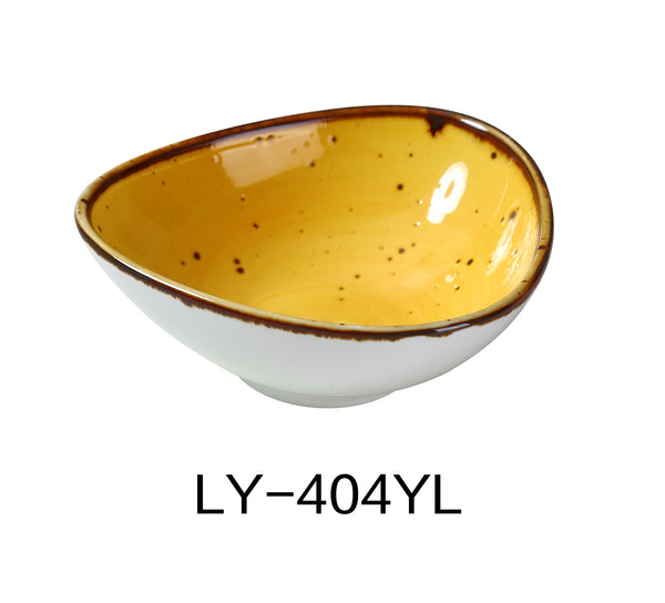 Yanco Lyon-Yellow Chinaware 4 3/4" X 4 3/8" X 1 5/8" TRIANGLE SAUCE BOWL 5 OZ YELLOW