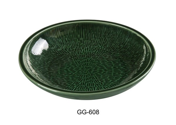 Yanco Green Gem Chinaware 8-1/8" X 1-5/8" SALAD/SOUP BOWL 18 OZ