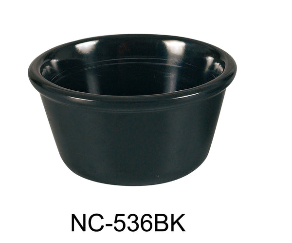 Yanco Accessories (Melamine) Melamine 2 7/8", 2 OZ SMOOTH RAMEKIN BLACK