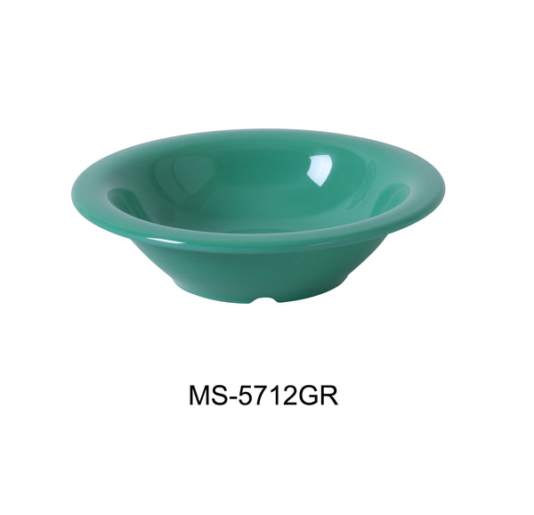 Yanco Milestone Melamine 7 1/2" X 1 3/4"H SOUP BOWL - 12 OZ GREEN