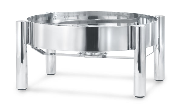 Crown Collection Induction Chafer Stand, round, Pillar'd leg style, for 39311, 18/10 stainless steel