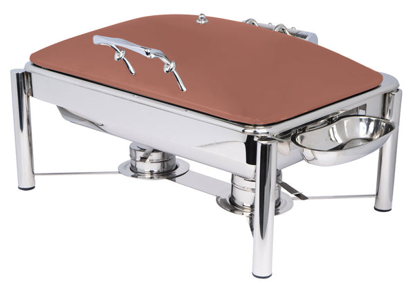 Crown Collection Induction Chafer, 8 qt., rectangular, includes: hinged solid lid with drip free feature, Freedom style stand, etc