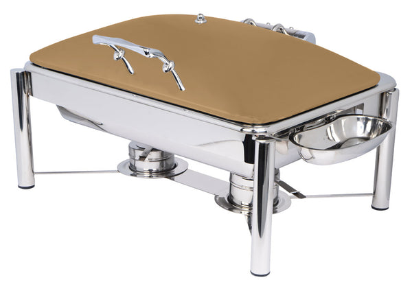 Crown Collection Induction Chafer, 8 qt., rectangular, includes: hinged solid lid with drip free feature, Freedom style stand, etc