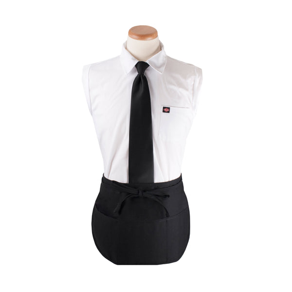 Chef Revival® Reversible Waist Apron, 20-1/2" x 12" long, 3 pockets and pen pocket on each side, made with DuraSure® polyester, fade and water resistant, black (must be purchased in case quantities)