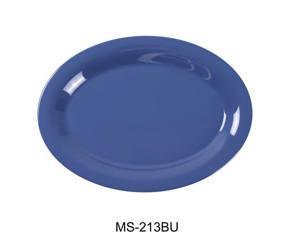 Yanco Milestone Melamine 13 1/2" X 10 1/2" OVAL PLATTER BLUE