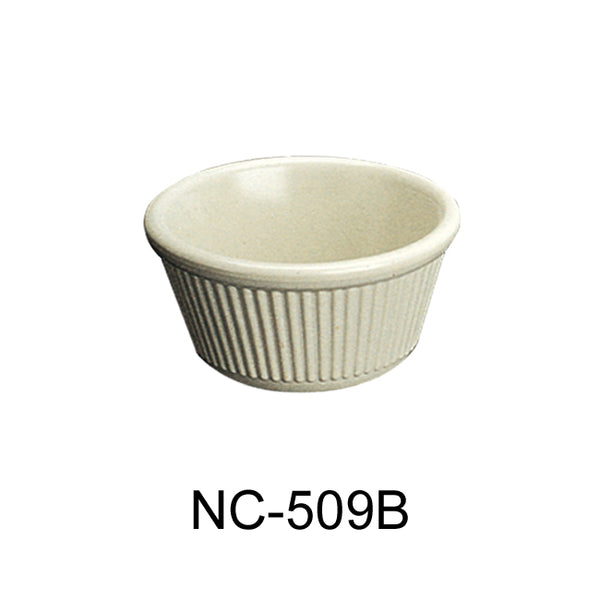 Yanco Accessories (Melamine) Melamine 2 7/8", 2 OZ FLUTED RAMEKIN BONE