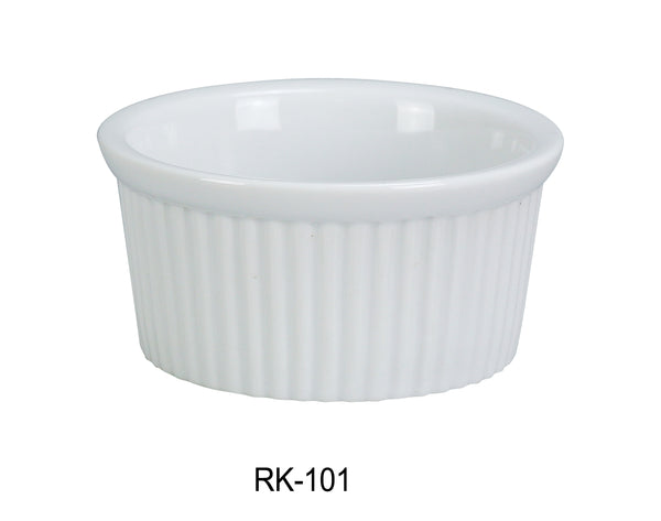 Yanco Accessories Chinaware 2 1/4" X 1"H RAMEKIN FLUTED 1 OZ