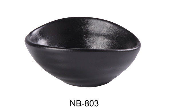 Yanco Noble Black Chinaware 4" X 3" OLIVE BOWL 2 OZ