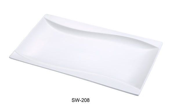 Yanco Sea Wave Chinaware 7 1/4" X 5" RECTANGULAR PLATE