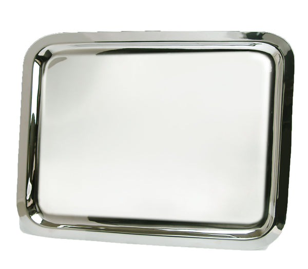 Grandeur Tray, 27" x 21-1/2", rectangular, extra heavy, hotel weight, stainless steel, applied Classic border