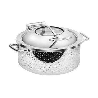 Mini Induction Chafer, 6 qt., round, hammered finish