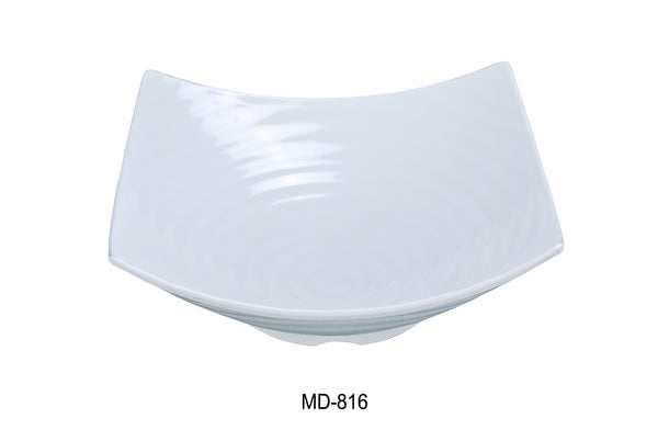 Yanco Milando Melamine 16" SQUARE BOWL 160 OZ, 3 3/4"H