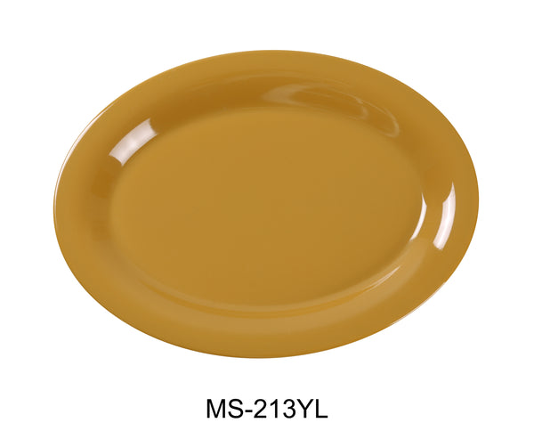 Yanco Milestone Melamine 13 1/2" X 10 1/2" OVAL PLATTER YELLOW