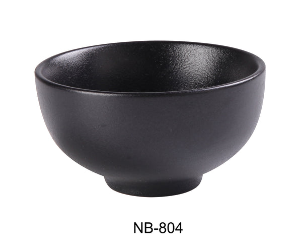 Yanco Noble Black Chinaware 4-1/2" X 2-1/4" SOUP BOWL 9 OZ