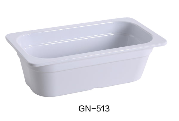 Yanco GN Pan Melamine 12.8" X 6.93" X 3.94" / 325 X 176 X 100mm PAN, GN1/3, 2.3L