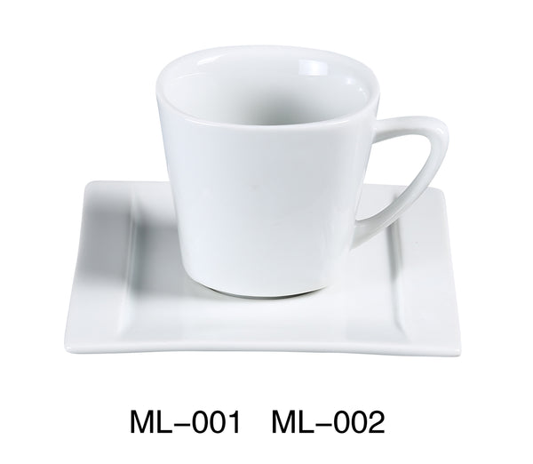 Yanco Main Land Chinaware 3" SQUARE COFFEE/TEA CUP 7 OZ