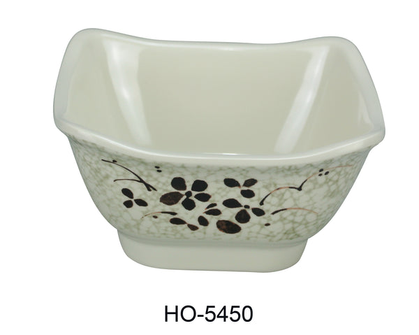 Yanco Honda Melamine 4 3/4" X 2 1/4"H SQUARE BOWL 10 OZ