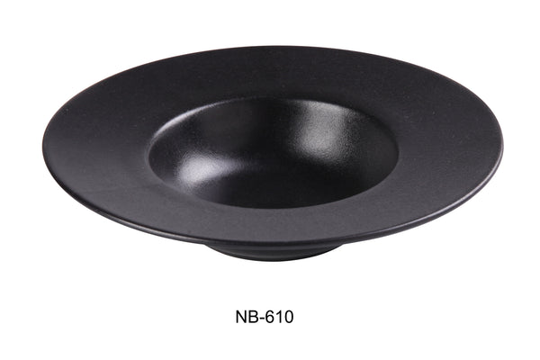 Yanco Noble Black Chinaware 9-1/2" X 2-1/8" DESSERT PLATE 10 OZ, INNER DIAMETER 5"