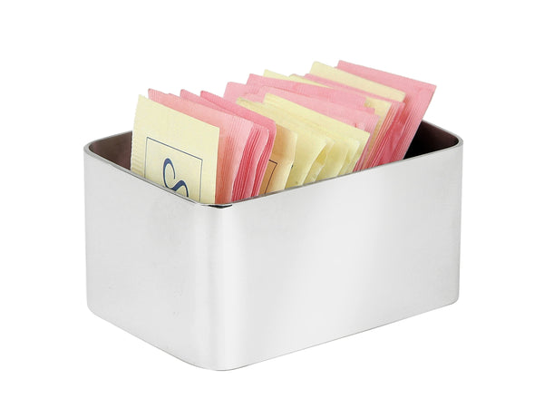 Classic Collection Sugar Packet Holder, rounded edge, stainless steel