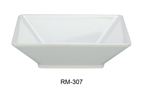 Yanco Rome Melamine 7" X 2"H DEEP SQUARE PLATE 22 OZ