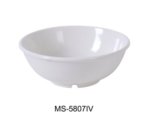 Yanco Milestone Melamine 7 1/2" X 2 3/4"H SALAD BOWL - 24 OZ IVORY