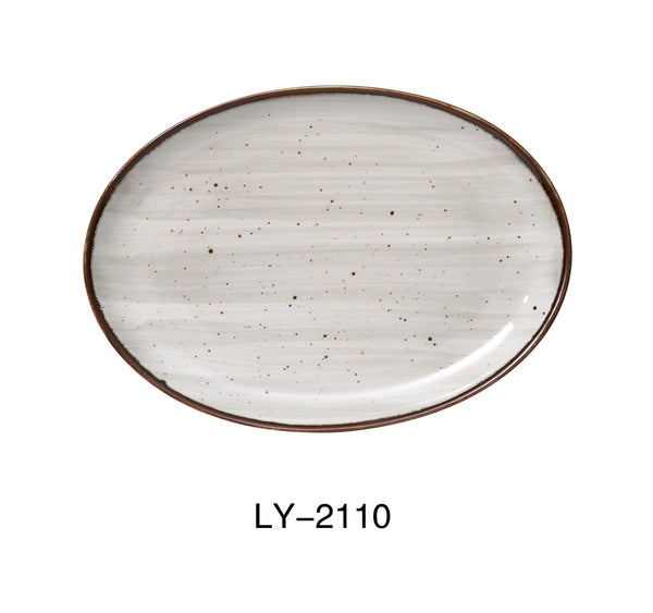 Yanco Lyon Chinaware 10 X 7" X 1" COUPE PLATTER