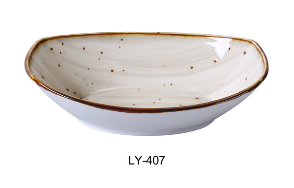 Yanco Lyon Chinaware 7" X 4 3/4" X 1 3/4" OVAL BOWL 10 OZ