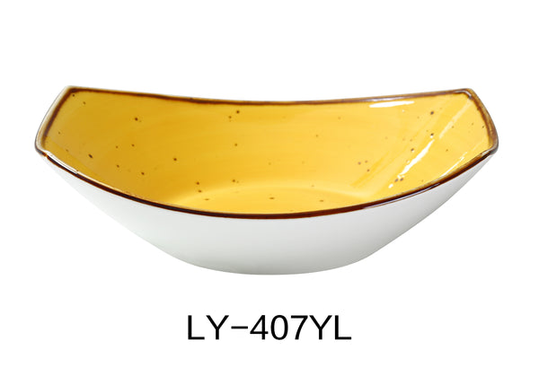 Yanco Lyon-Yellow Chinaware 7" X 4 3/4" X 1 3/4" OVAL BOWL 10 OZ YELLOW