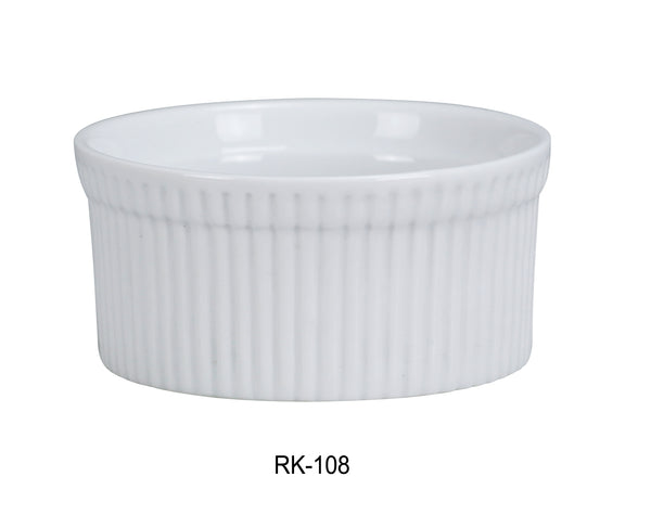 Yanco Accessories Chinaware 4 1/8" X 2"H RAMEKIN FLUTED 8 OZ