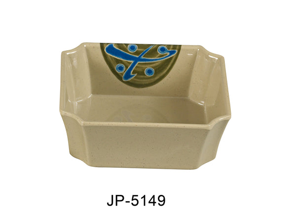 Yanco Japanese Melamine 5 1/4" X 4 3/4" SQUARE SIDE DISH 24 OZ