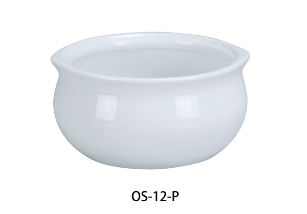 Yanco Accessories Chinaware 4 1/4"X2 1/4" ONION SOUP CROCK SUPER WHITE 12 OZ