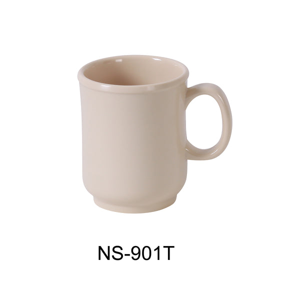 Yanco Nessico Melamine 3" X 3 5/8"H BULBOUS MUG 8 OZ TAN