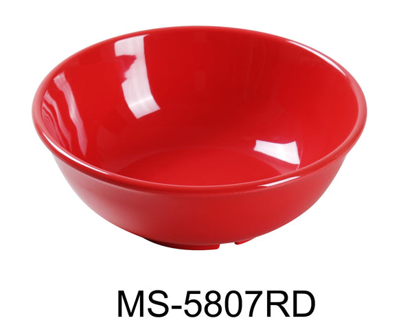 Yanco Milestone Melamine 7 1/2" X 2 3/4"H SALAD BOWL - 24 OZ ORANGE RED