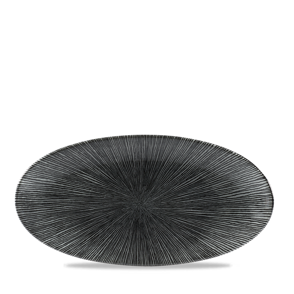 Studio Prints Agano Black Oval Chefs Plate 11 4/5X5 3/4" Box 12