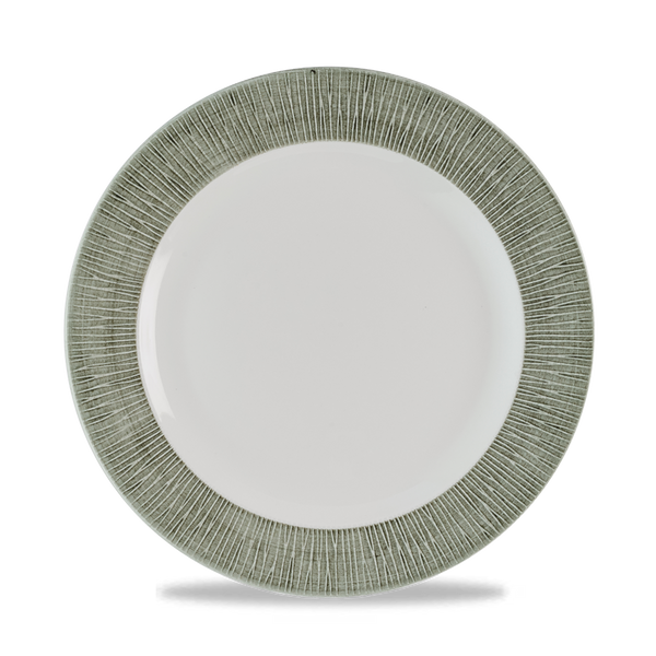 BAMBOO CERAMIC SPINWASH ALPINE  FOOTED PLATE 10 1/4" BOX 12