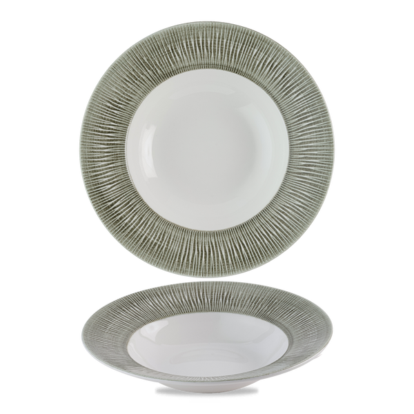 BAMBOO CERAMIC SPINWASH ALPINE  WIDE RIM BOWL 9 1/2" BOX 12