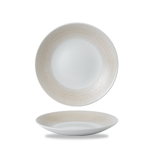 Isla Spinwash Sand  Deep Coupe Plate 9 7/8"  Box 12