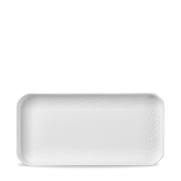 Alchemy Abstract White Deep Oblong Tray 26.3 x 13cm 10 3/8" x 5 1/8" H: 2.5cm