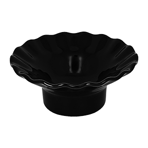 CURLED BOWL 5.3"D, 6.75 OZ, GLOSSY BLACK