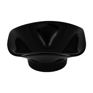 SQUARE BOWL 5.1"L, 5.1"W, 6.75 OZ, GLOSSY BLACK