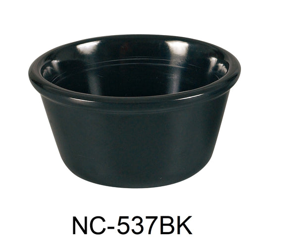 Yanco Accessories (Melamine) Melamine 3 1/4", 3 OZ SMOOTH RAMEKIN BLACK