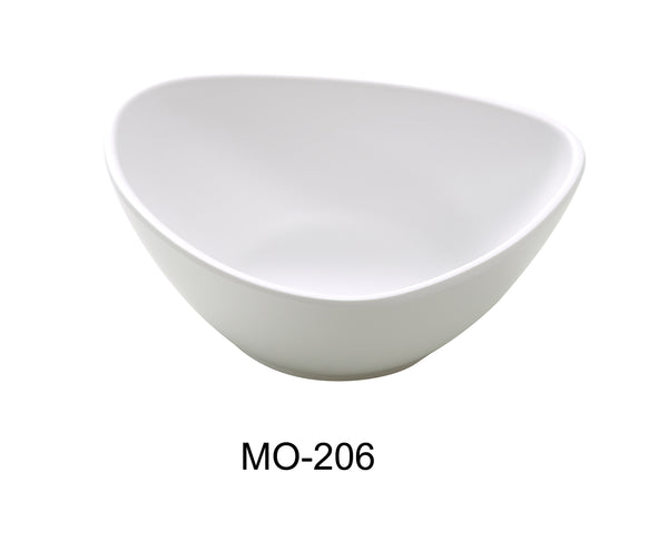 Yanco Moderne Melamine 6" X 4 1/2" X 2" DEEP TRIANGLE PLATE